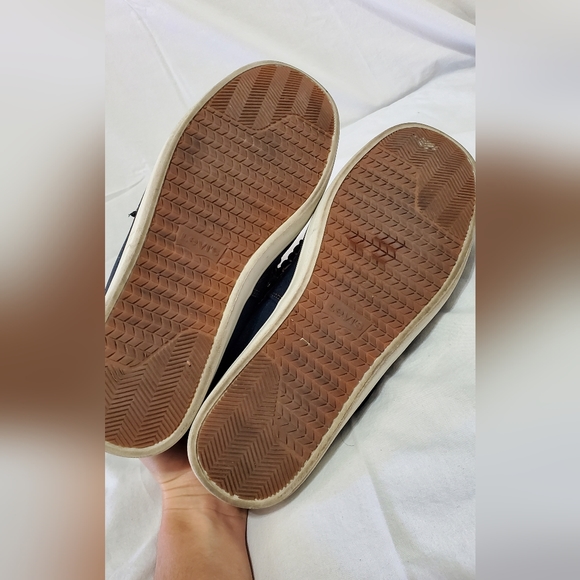 LEVI'S men's comfort Penny loafer slip on shoes SIZE 12 denim blue leather tan - Picture 7 of 12